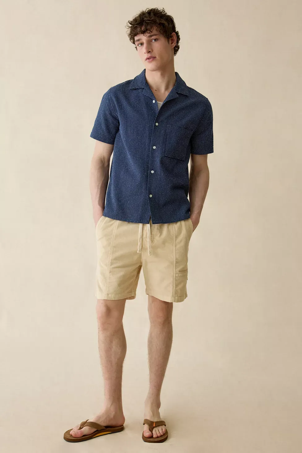 The Critical Slide Society All Day Corduroy Short - Ecru