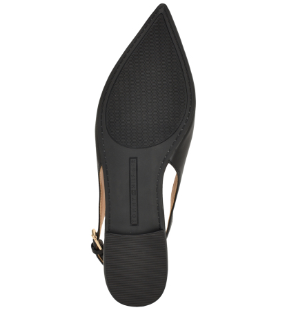 Tommy Hilfiger Women's Velina Pointed Toe Slingback Flats - Black