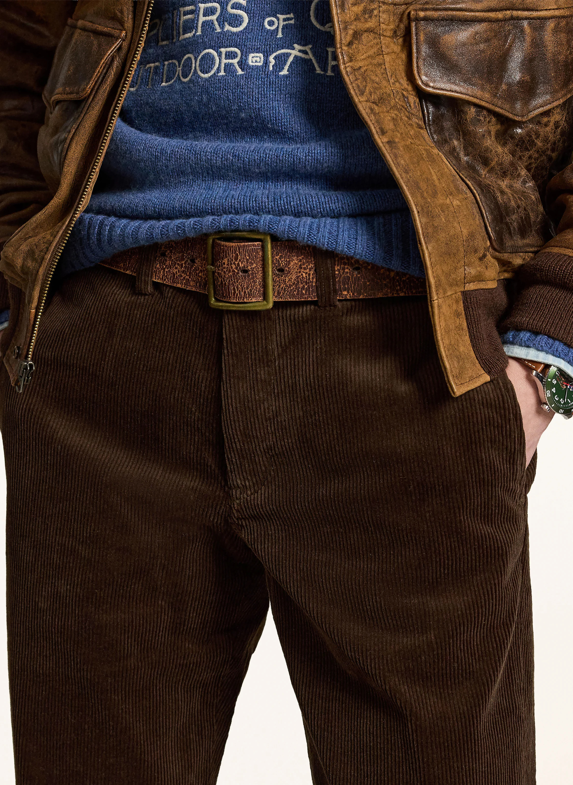 POLO RALPH LAUREN Cordchino Stretch Straight Fit – DUNKELBRAUN
