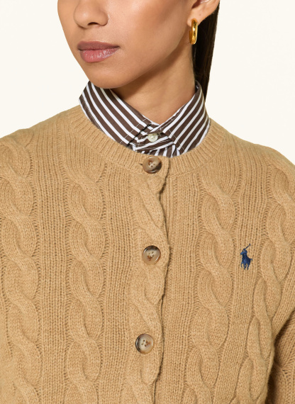 POLO RALPH LAUREN Strickjacke – CAMEL