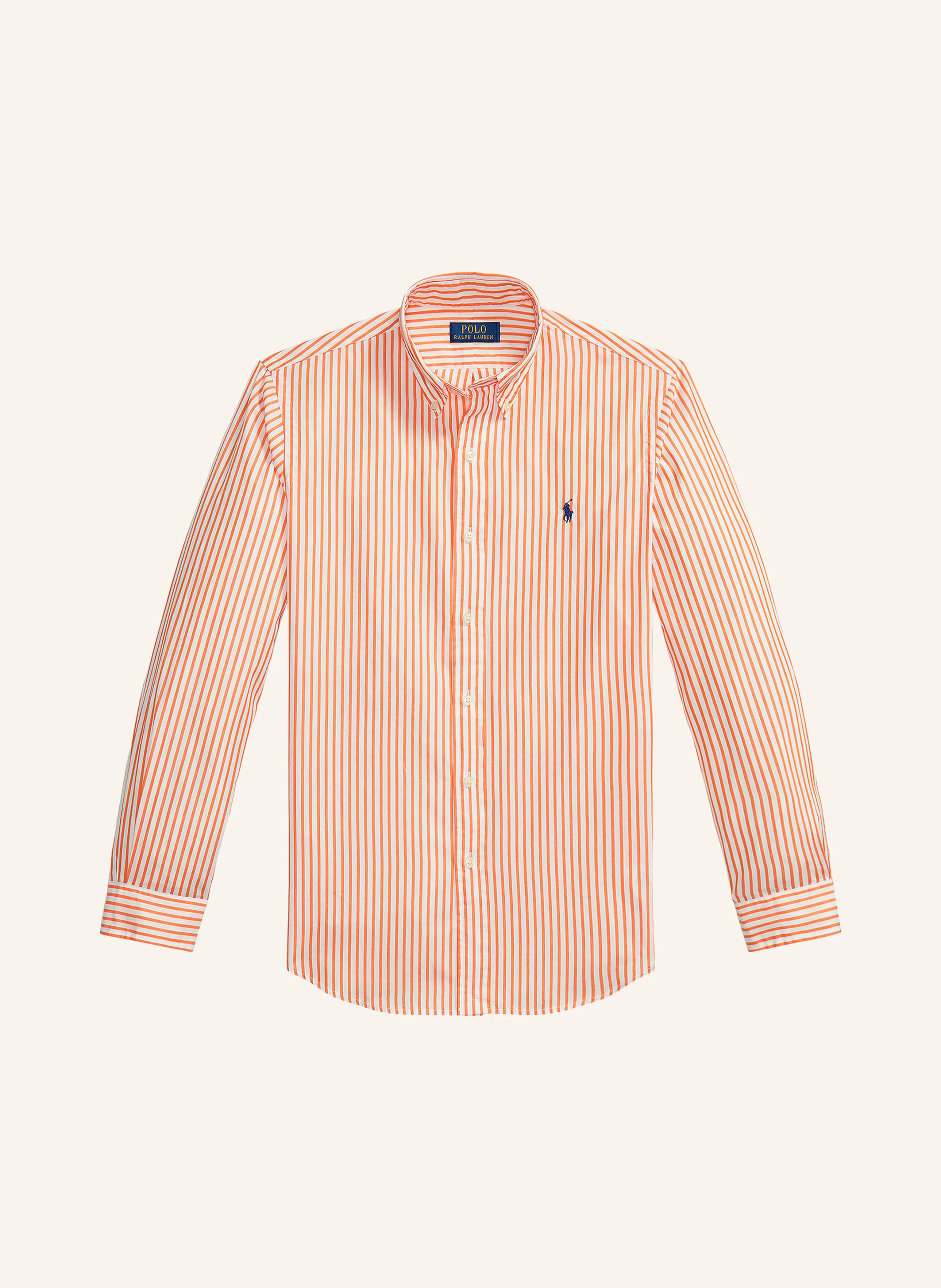 POLO RALPH LAUREN Hemd Custom Fit – ORANGE / WEISS
