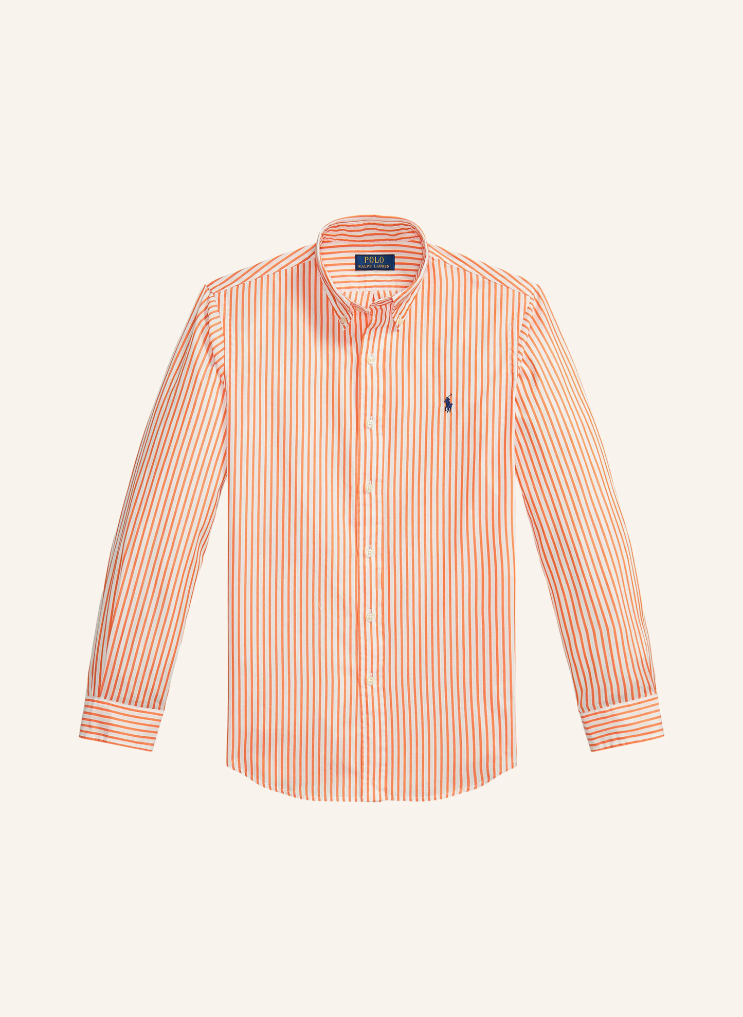 POLO RALPH LAUREN Hemd Custom Fit – ORANGE / WEISS