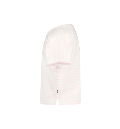 Tommy Hilfiger Girls' 7-16 Round Neck Stripe T-Shirt - Light Pink