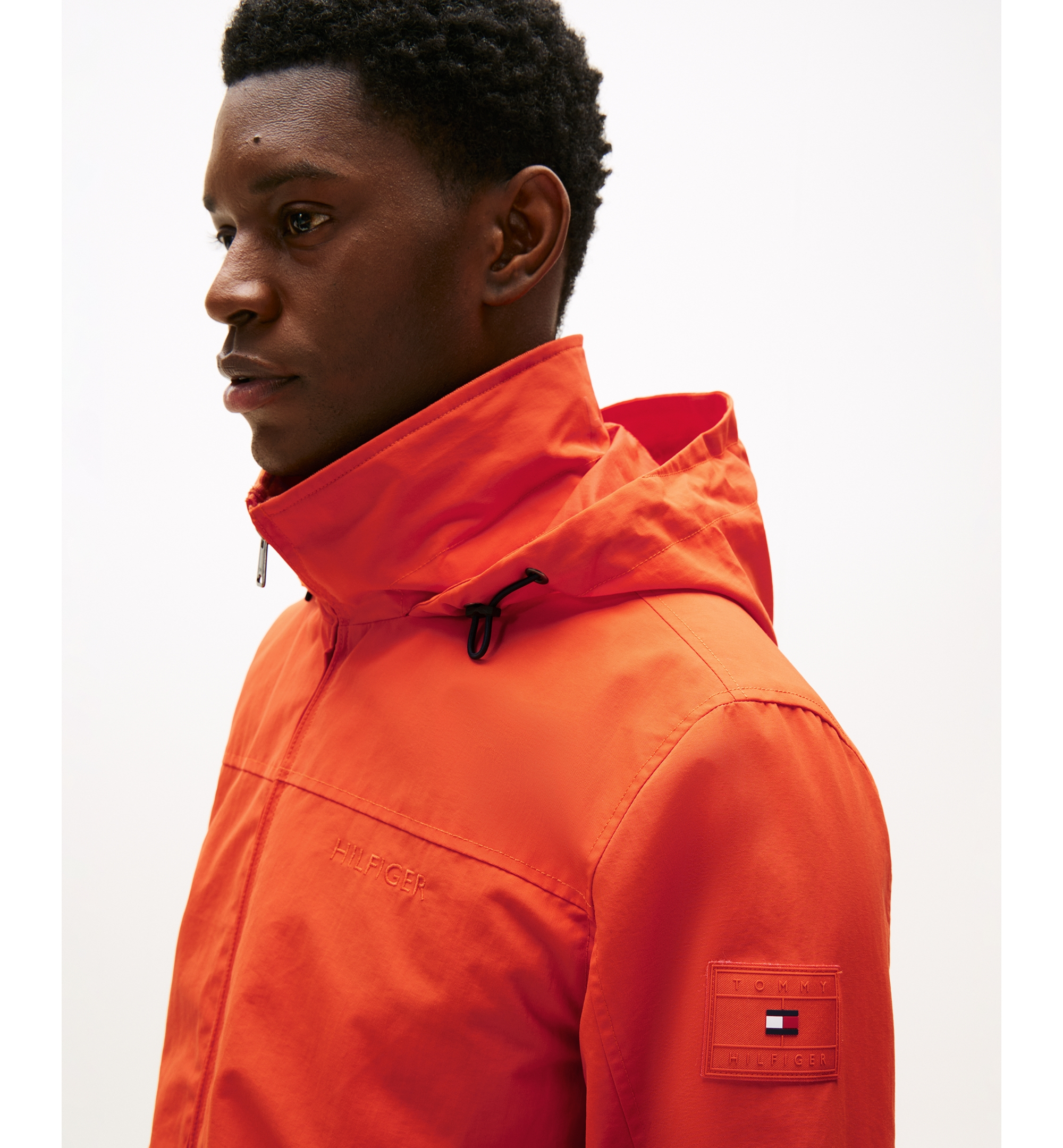 Tommy Hilfiger Men's Regatta Water Resistant Jacket - Brilliant Orange