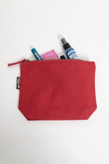 Terra Thread Organic Cotton Canvas Zippered Pouch - Red