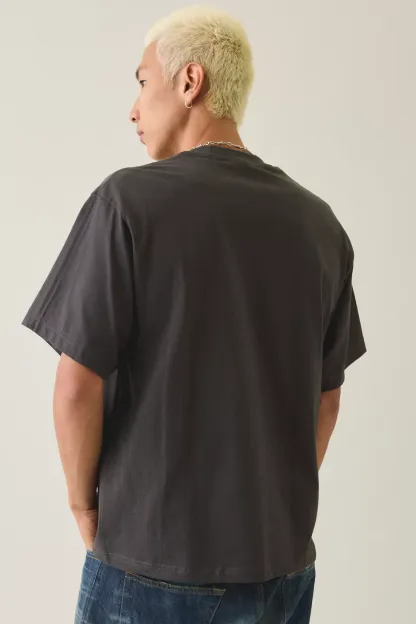 Shaka Wear 7.5oz Heavyweight Cropped Tee - Charcoal