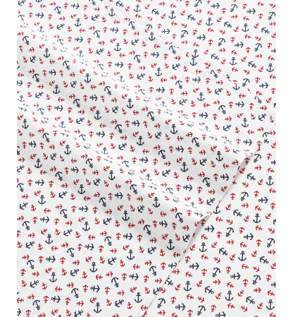 Tommy Hilfiger Printed 200-Thread Count Cotton Percale Sheet Set - Atlantic Anchors