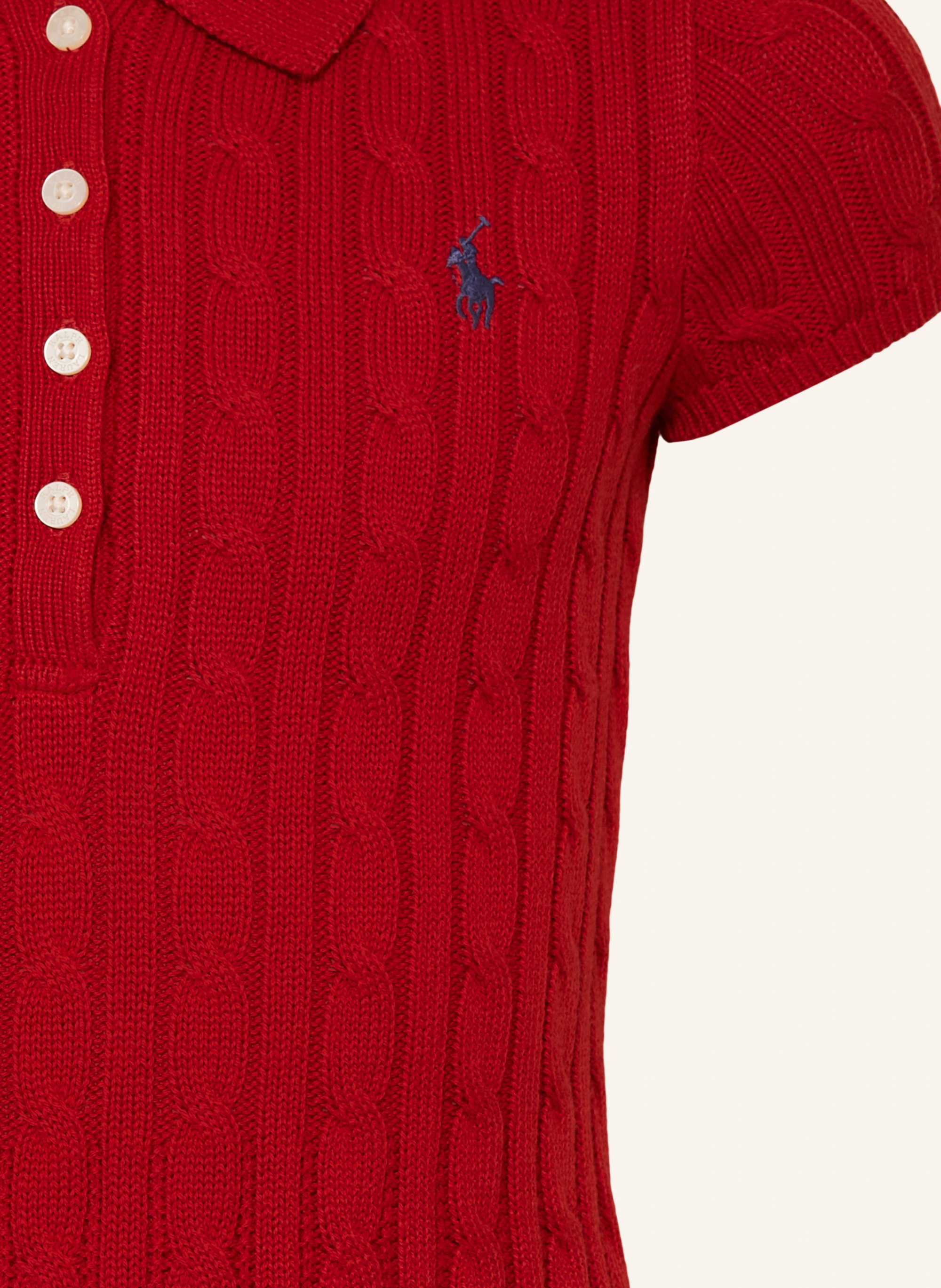POLO RALPH LAUREN Strickkleid – DUNKELROT