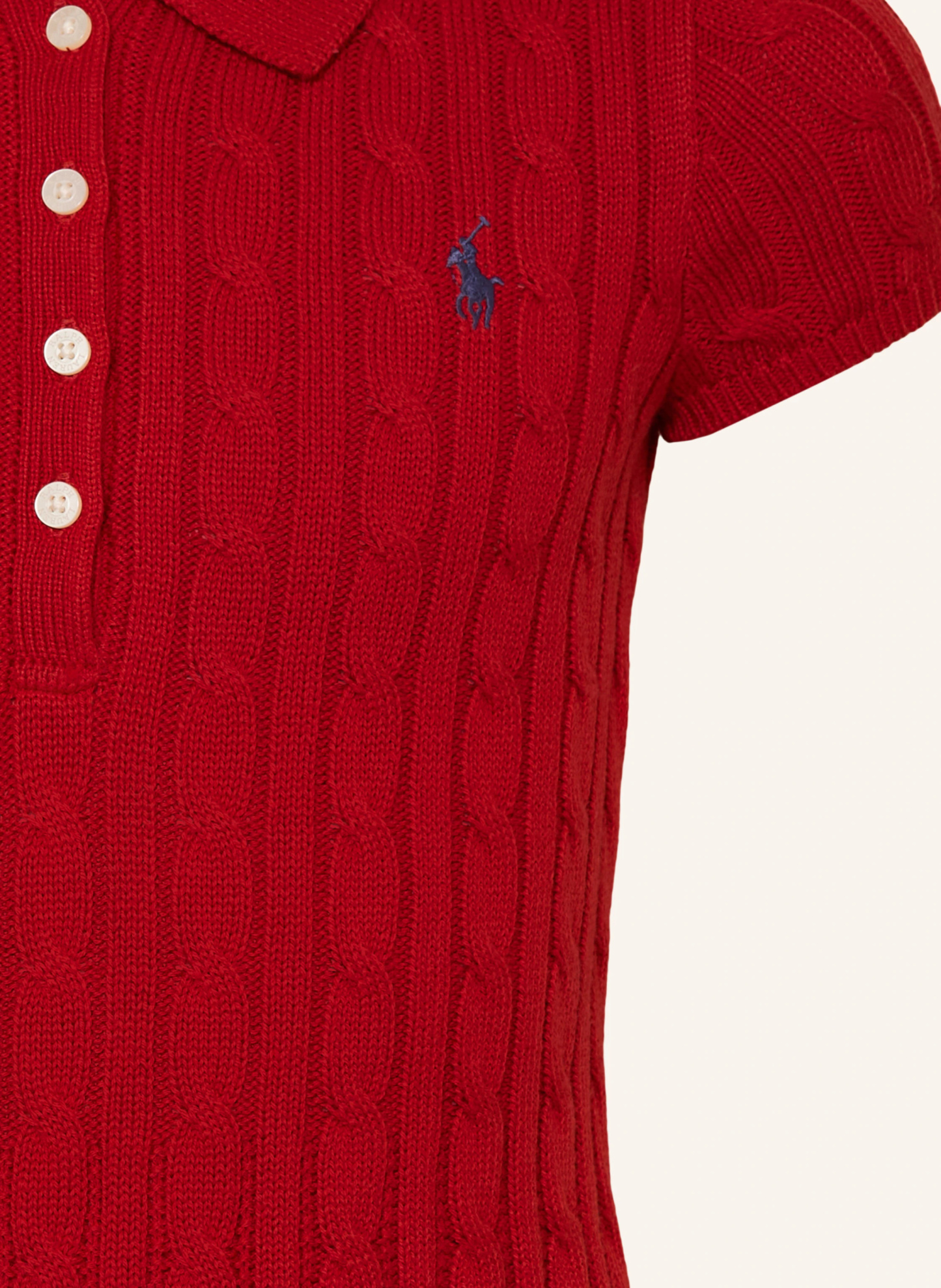 POLO RALPH LAUREN Strickkleid – DUNKELROT