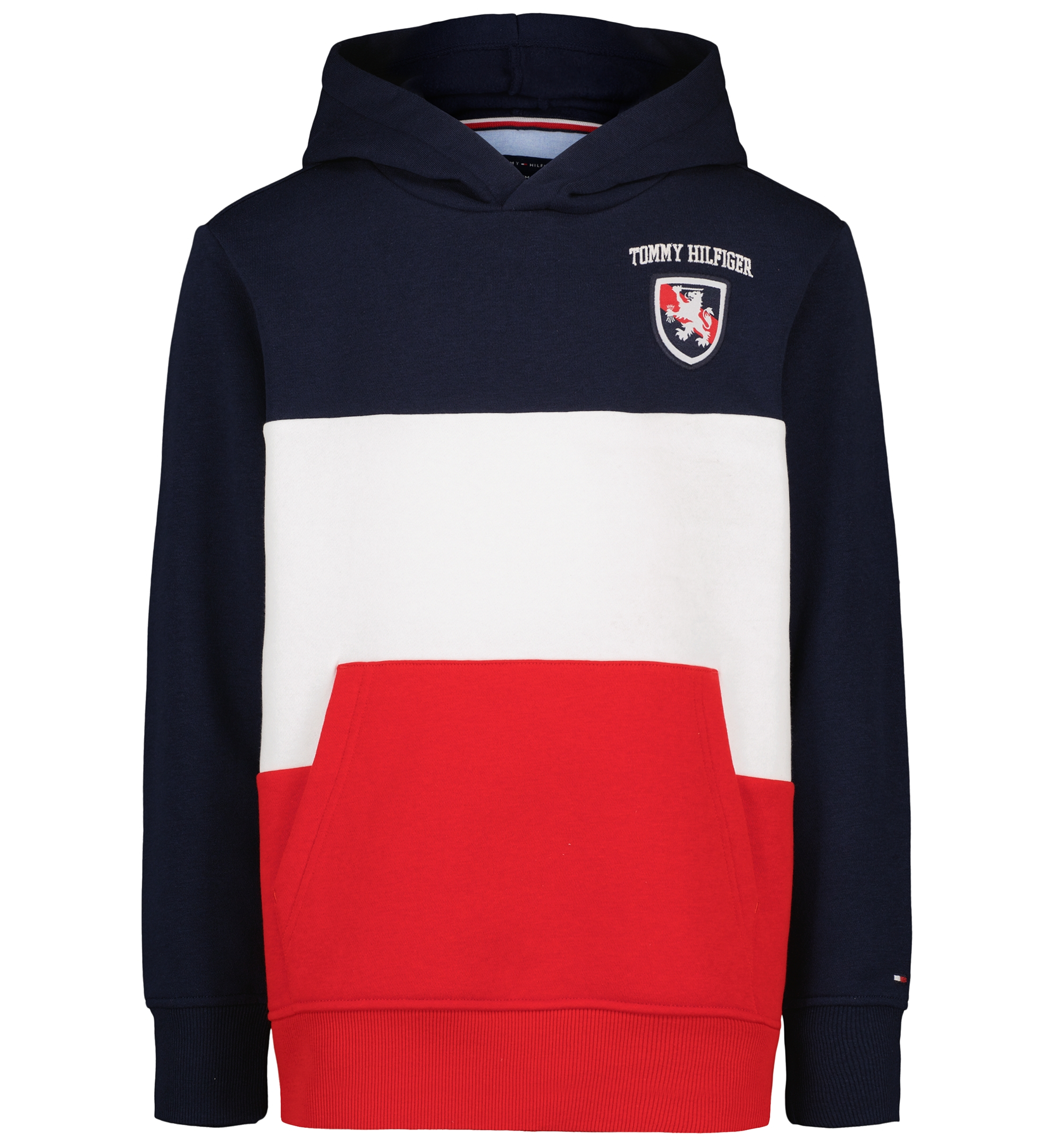 Tommy Hilfiger Boys' 8-20 Color-Blocked Logo Hoodie - Navy Blazer