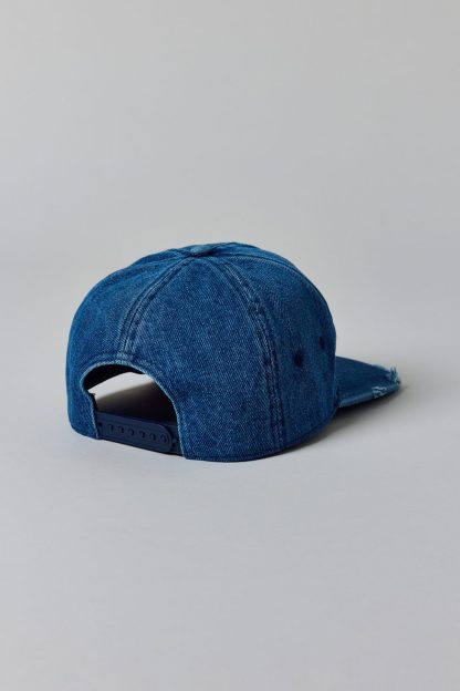 All Stars Distressed Denim Snapback Hat - Indigo