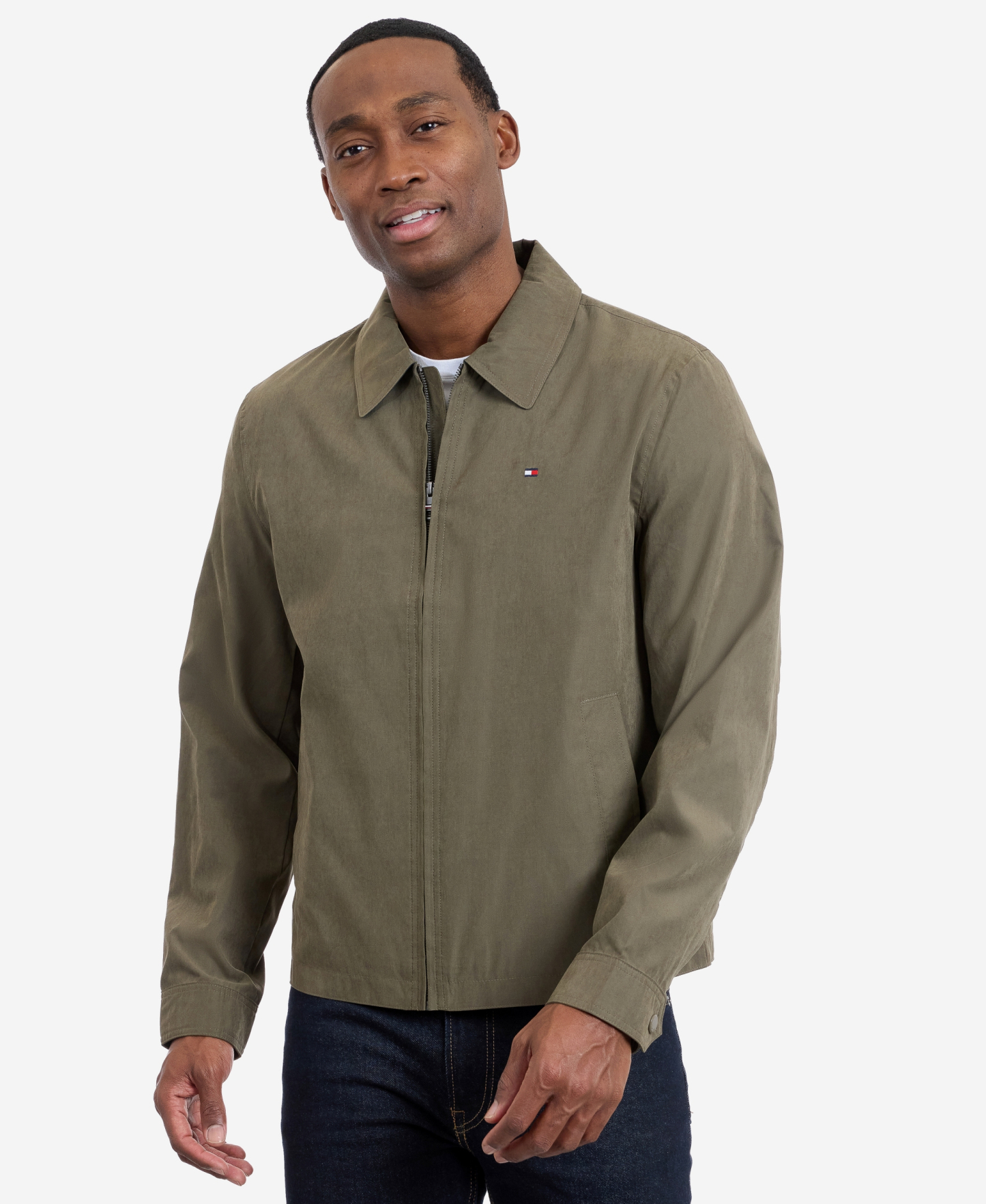 Tommy Hilfiger Men's Wind Resistant Golf Jacket - Olive