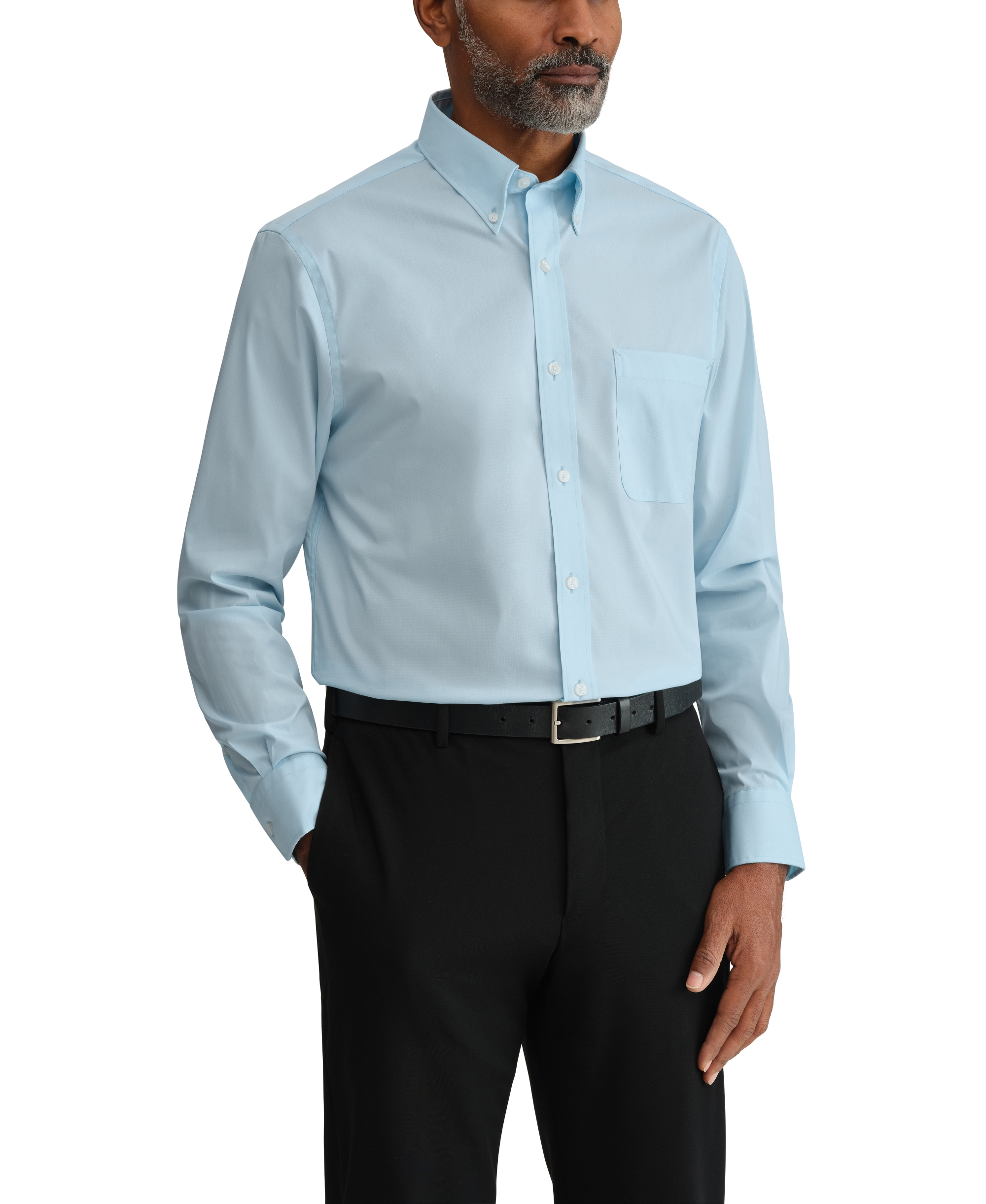 Tommy Hilfiger Men's Regular Fit Wrinkle Resistant Stretch Dress Shirt - Mist