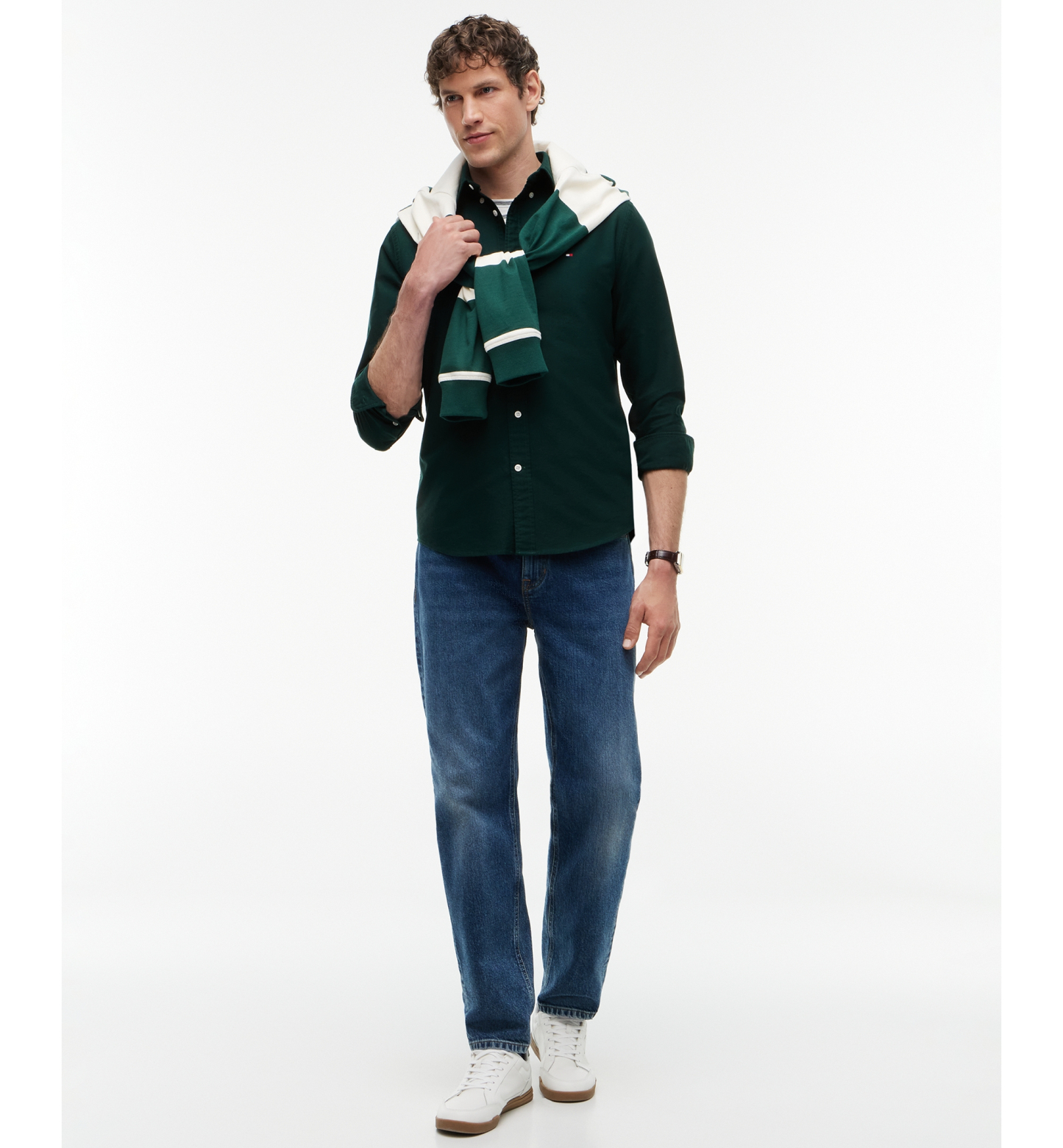 Tommy Hilfiger Men's Heritage Regular-Fit Oxford Shirt - Hunter
