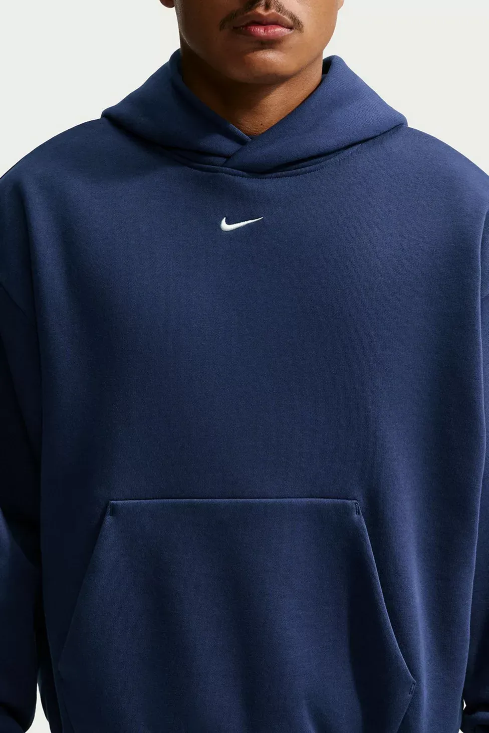 Nike Solo Fleece Hoodie Sweatshirt - Midnight Navy/Sail