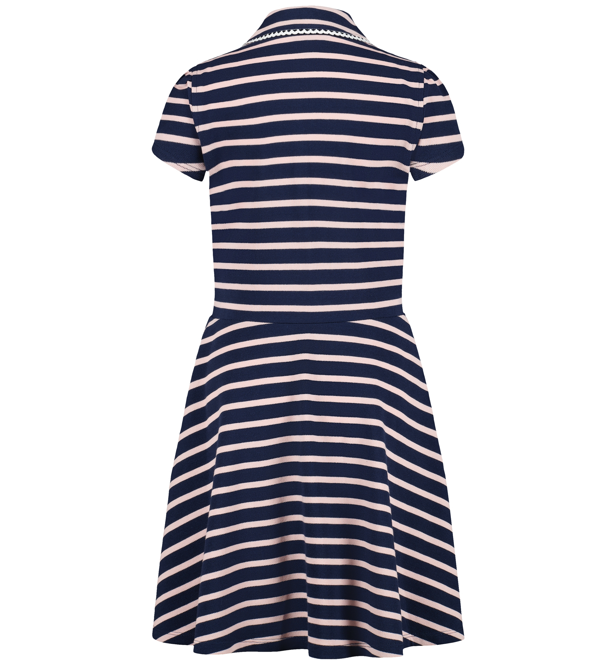 Tommy Hilfiger Girls' 7-16 Striped Polo Collar Dress - Navy Blazer
