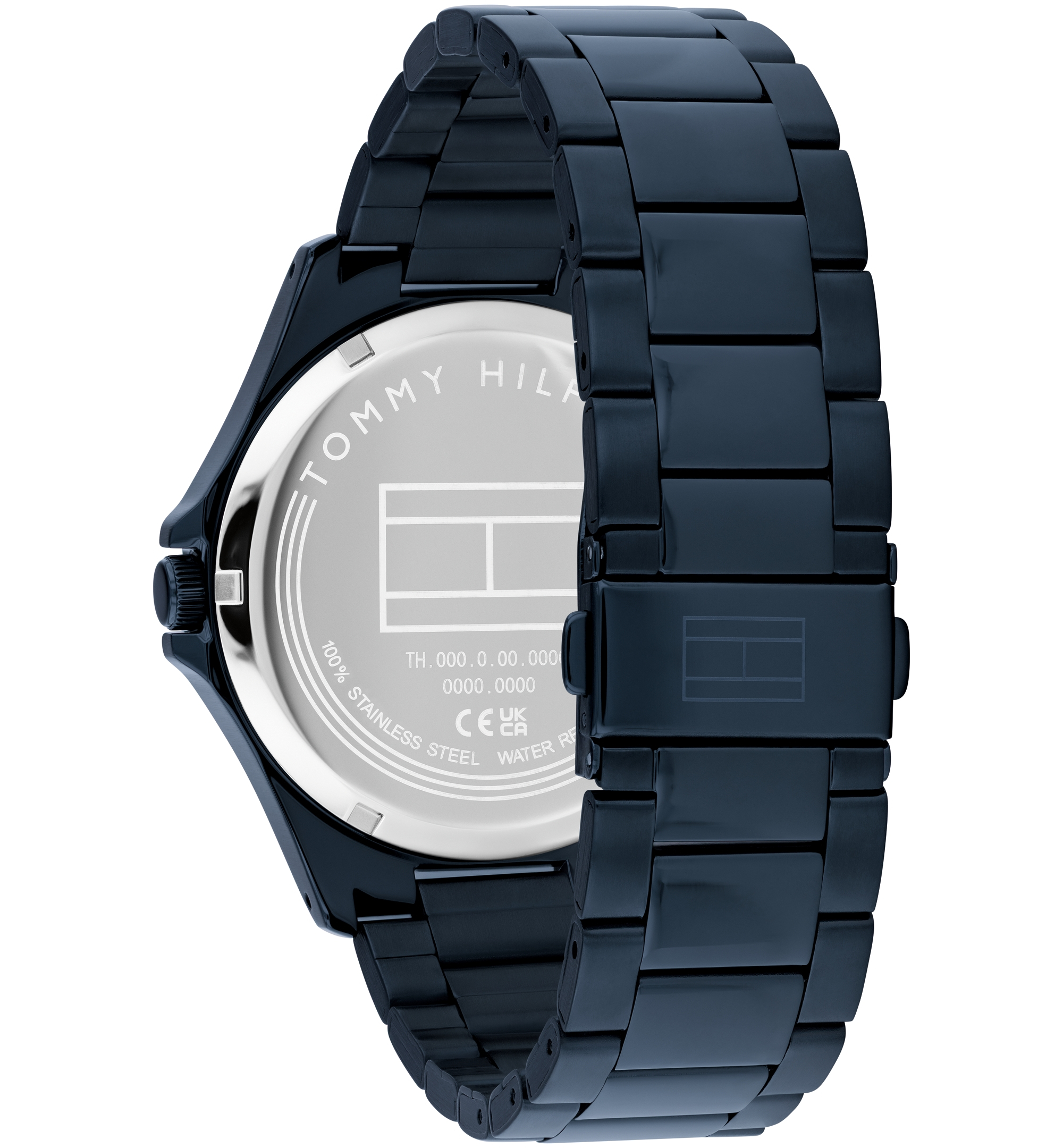 Tommy Hilfiger Men's Quartz Ionic Plated Blue Stainless Steel Bracelet Watch, 42mm - Blue