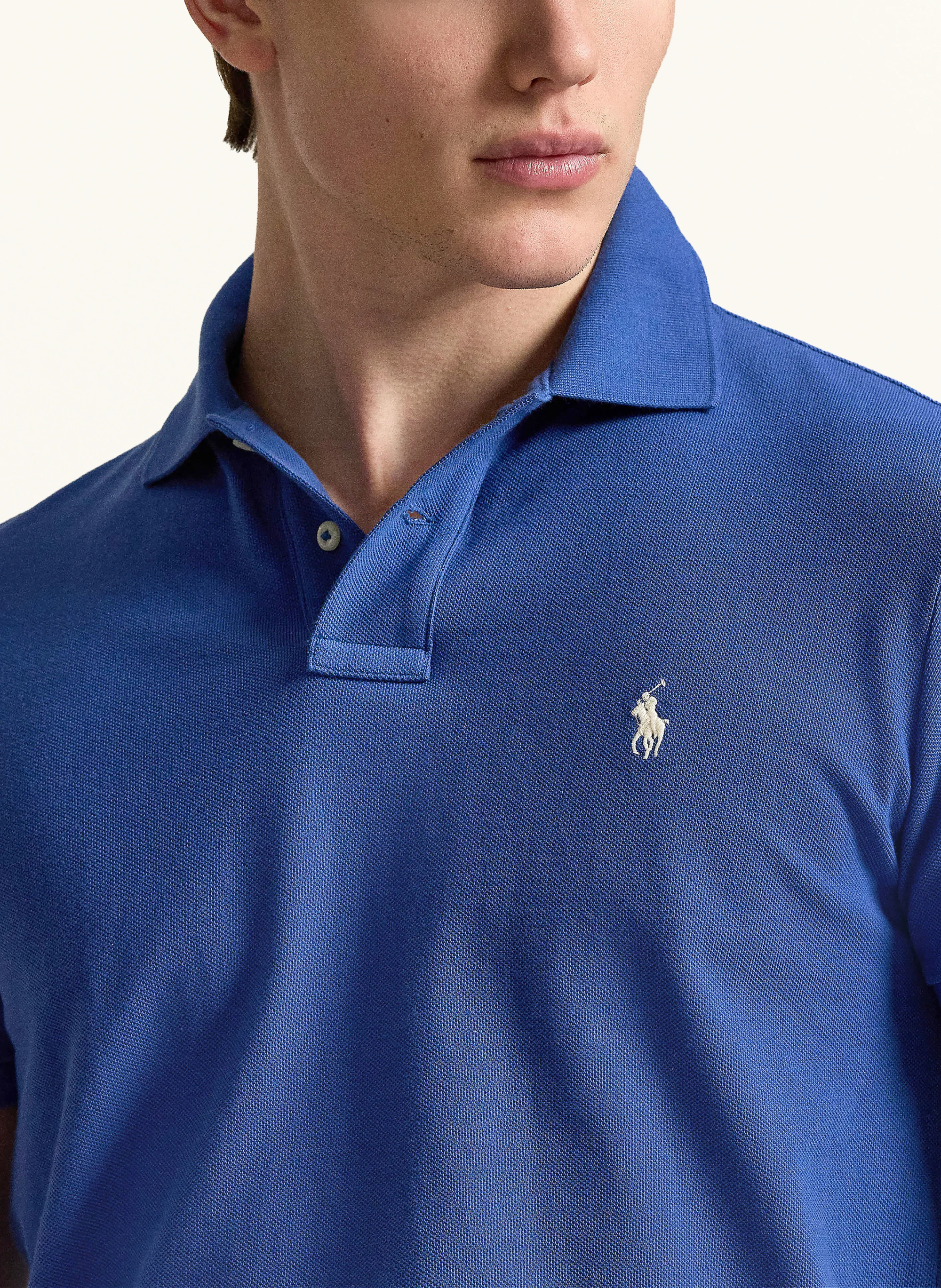 POLO RALPH LAUREN Piqué-Poloshirt Custom Slim Fit – BLAU (4)