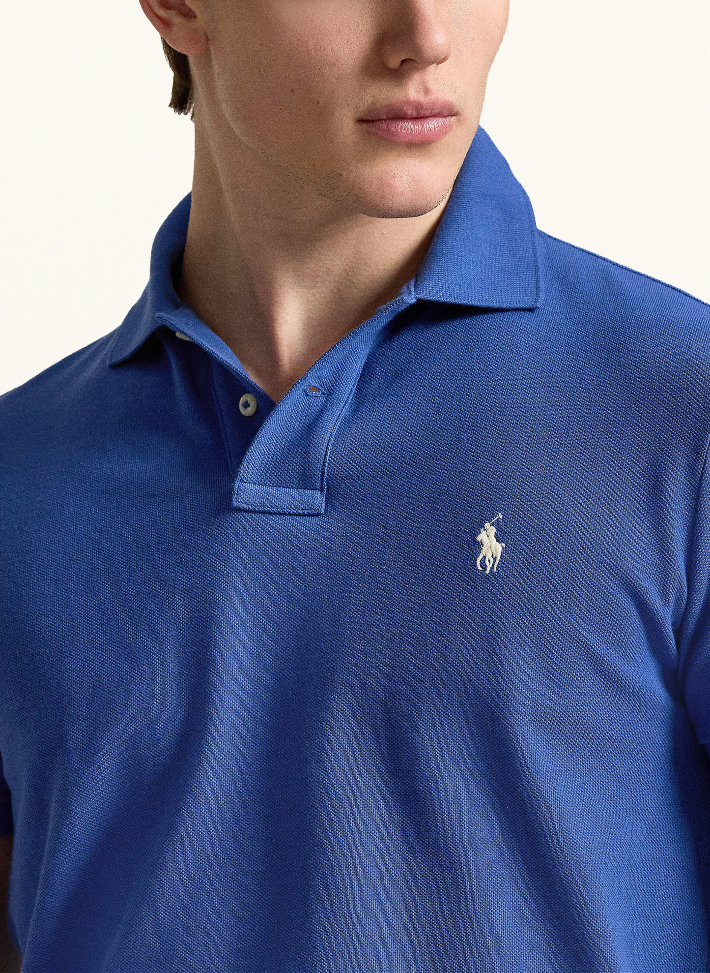 POLO RALPH LAUREN Piqué-Poloshirt Custom Slim Fit – BLAU (4)
