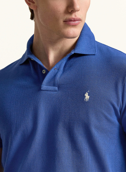 POLO RALPH LAUREN Piqué-Poloshirt Custom Slim Fit – BLAU (4)