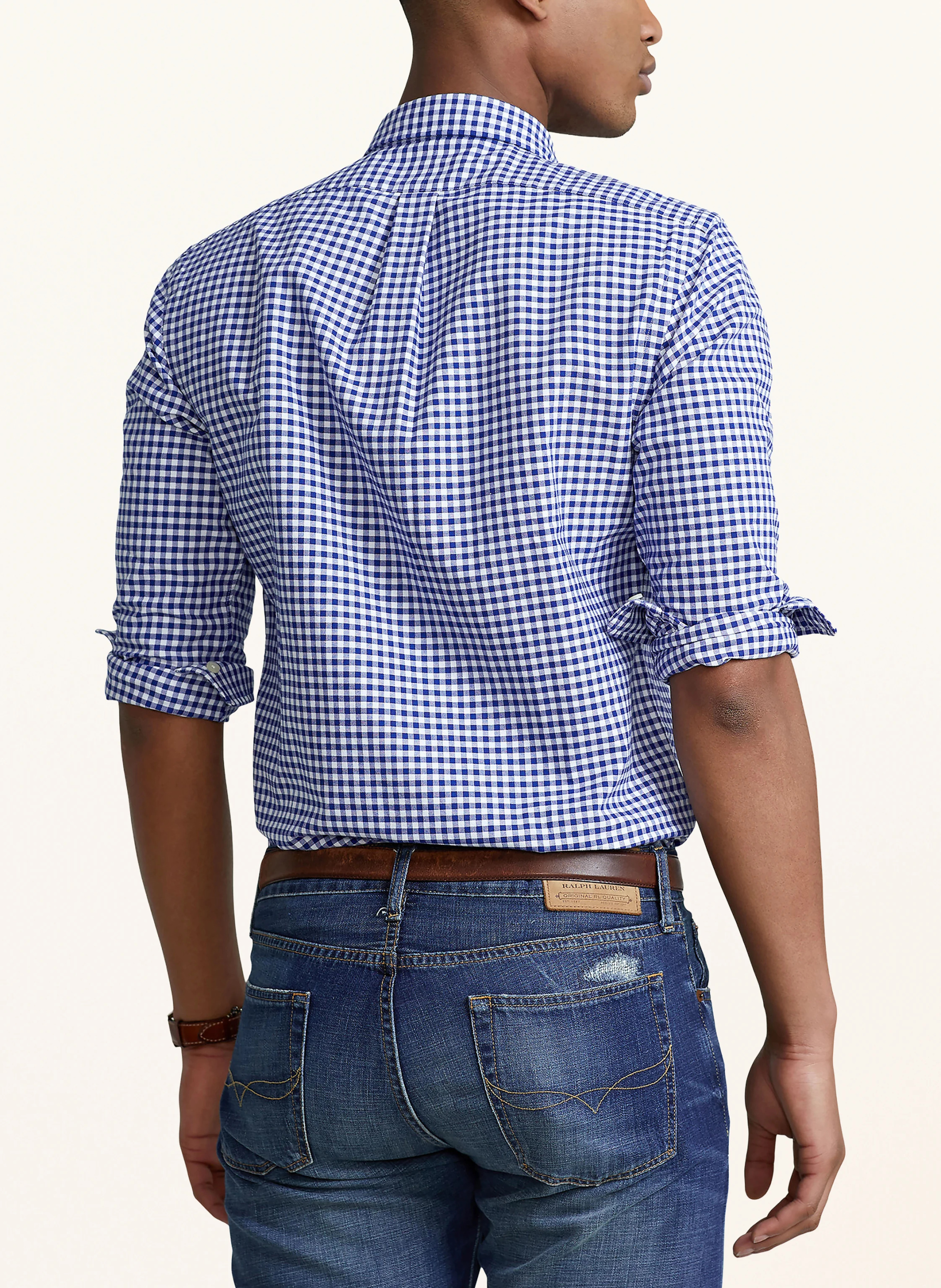 POLO RALPH LAUREN Oxfordhemd Slim Fit – WEISS / HELLBLAU