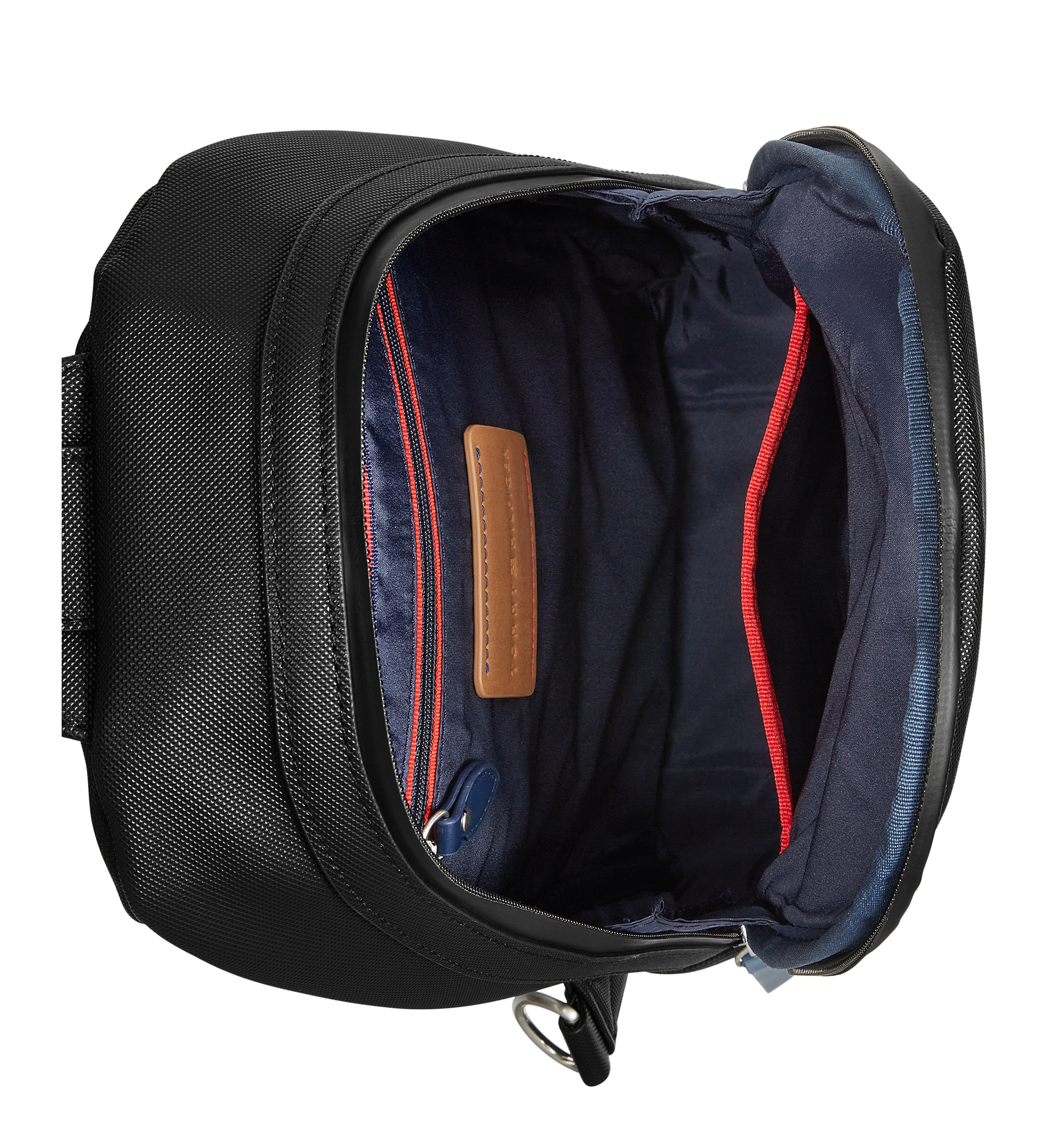 Tommy Hilfiger Men's Leo Logo Embossed Sling Backpack - Black