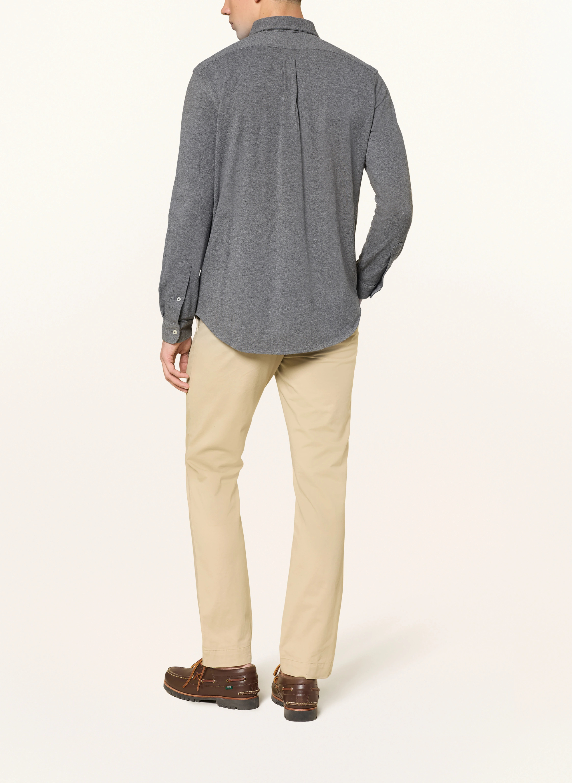 POLO RALPH LAUREN Piqué-Hemd Custom Fit – DUNKELGRAU
