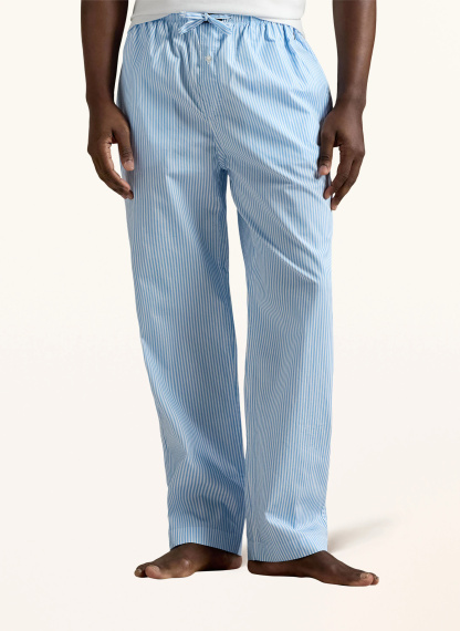 POLO RALPH LAUREN Schlafhose – HELLBLAU / WEISS