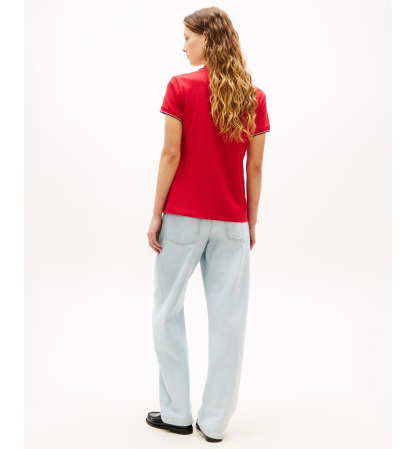 Tommy Hilfiger Women's Johnny Collar Short-Sleeve Polo T-Shirt - Primary Red