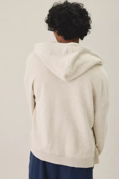 Standard Cloth Pregame Zip-Up Hoodie Sweatshirt - Oatmeal Heather