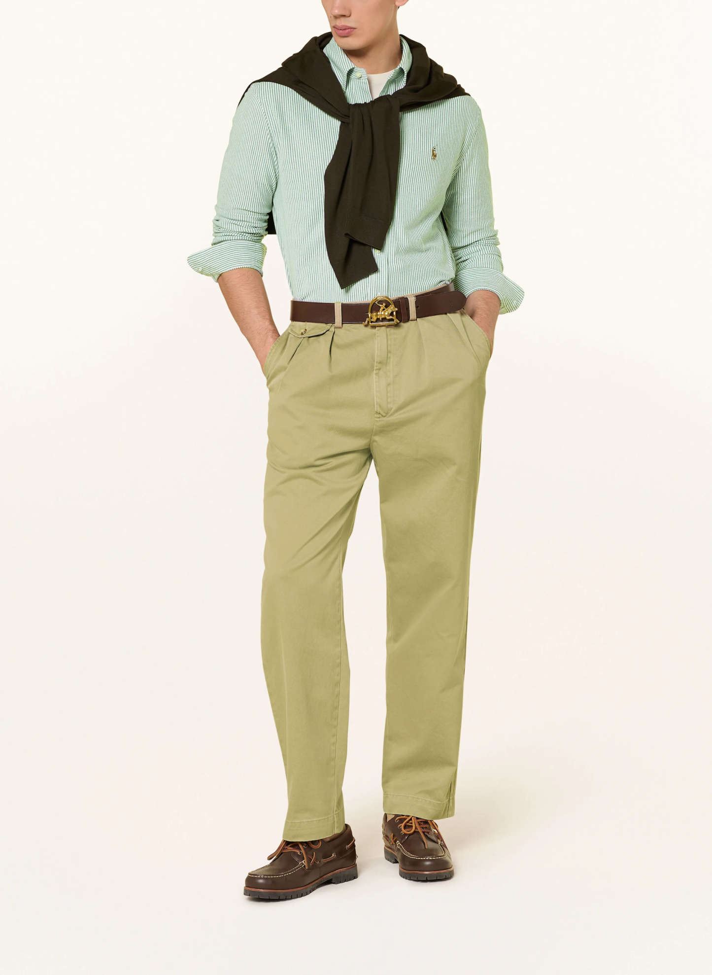 POLO RALPH LAUREN Oxfordhemd Regular Fit – HELLGRÜN / WEISS