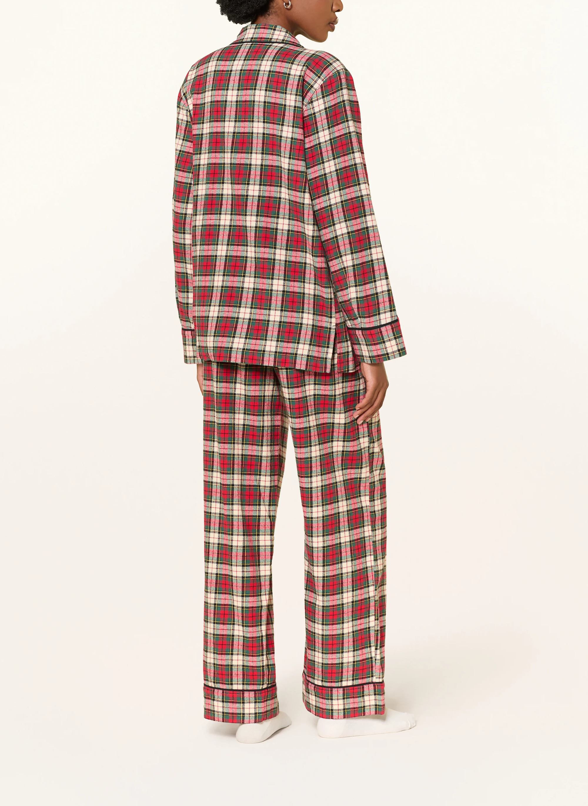 POLO RALPH LAUREN Schlafanzug aus Flanell – ROT / CREME / GRÜN