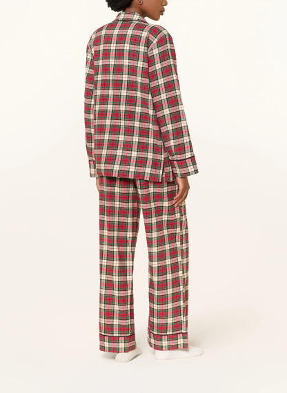 POLO RALPH LAUREN Schlafanzug aus Flanell – ROT / CREME / GRÜN