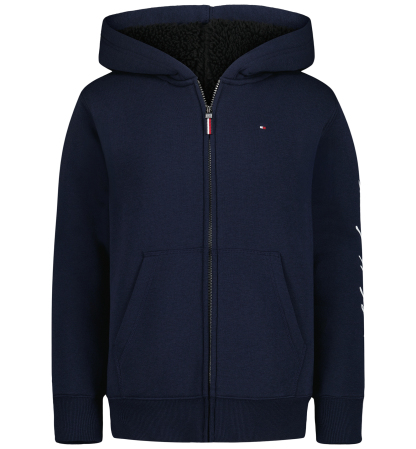 Tommy Hilfiger Boys' Signature Sherpa Lined Full Zip Hoodie - Navy Blazer