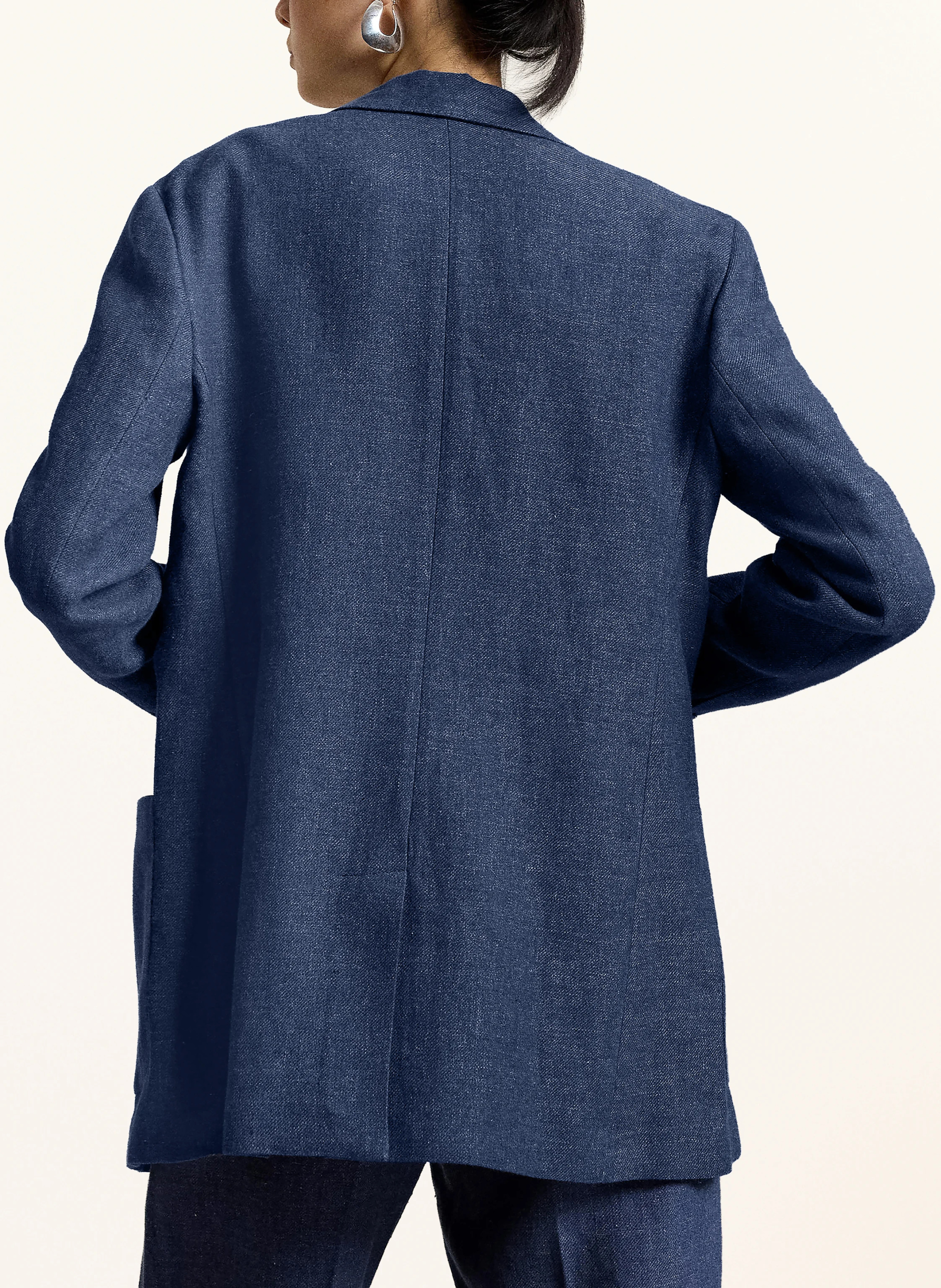 POLO RALPH LAUREN Jeansblazer mit Leinen – BLAU