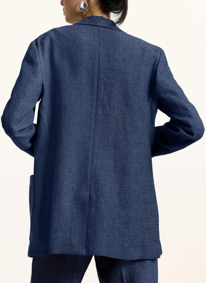 POLO RALPH LAUREN Jeansblazer mit Leinen – BLAU