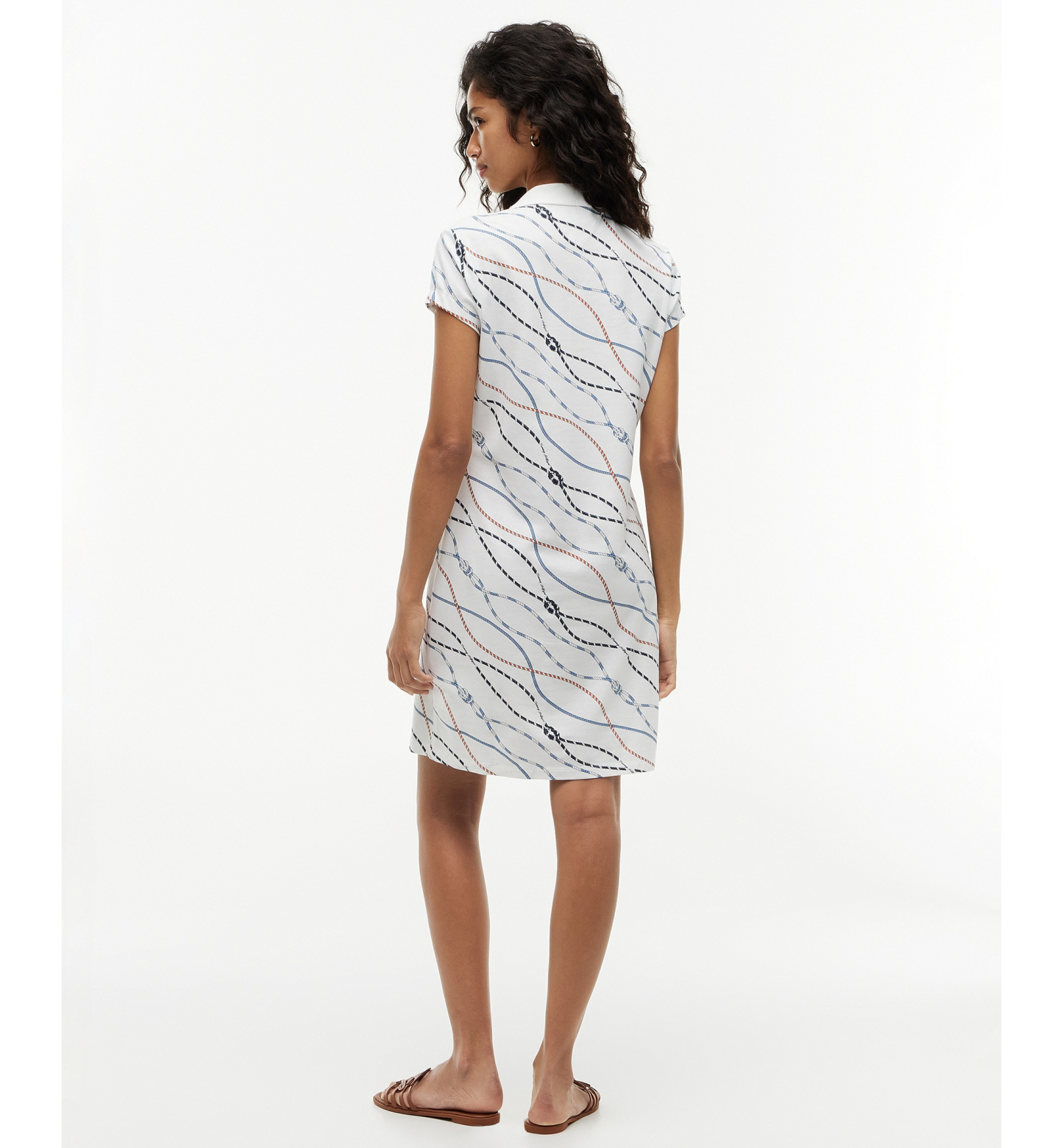 Tommy Hilfiger Women's Cotton-Blend Short-Sleeve Polo Dress - Multi Color Rope