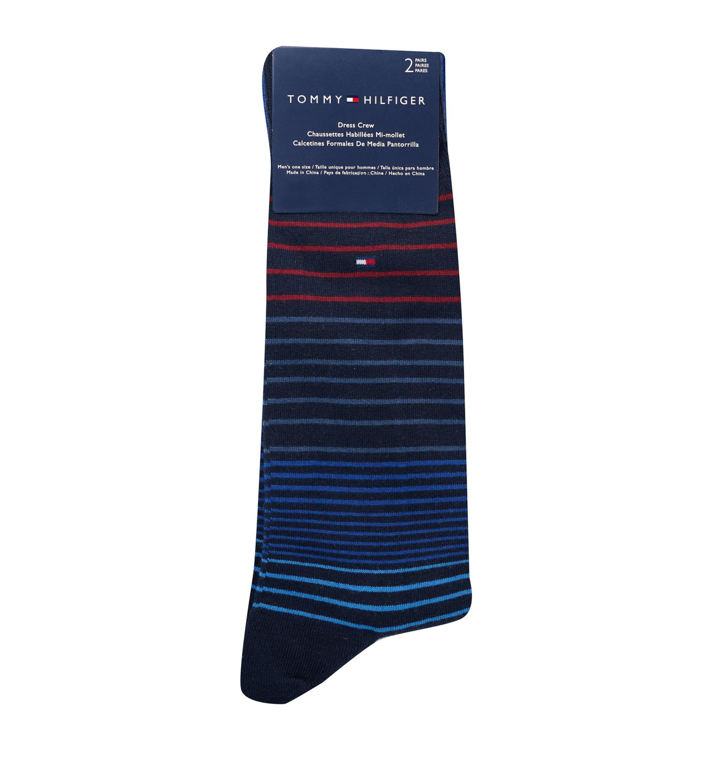 Tommy Hilfiger Men's Dress Crew Socks, 2-Pack - Navy/Blue