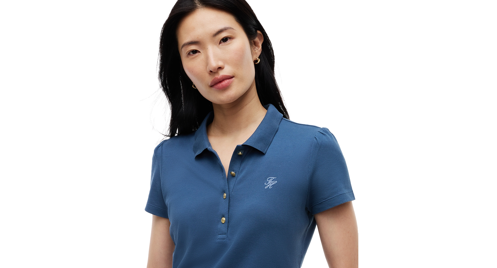 Tommy Hilfiger Women's Short-Sleeve Polo Shirt - Aegean Sea