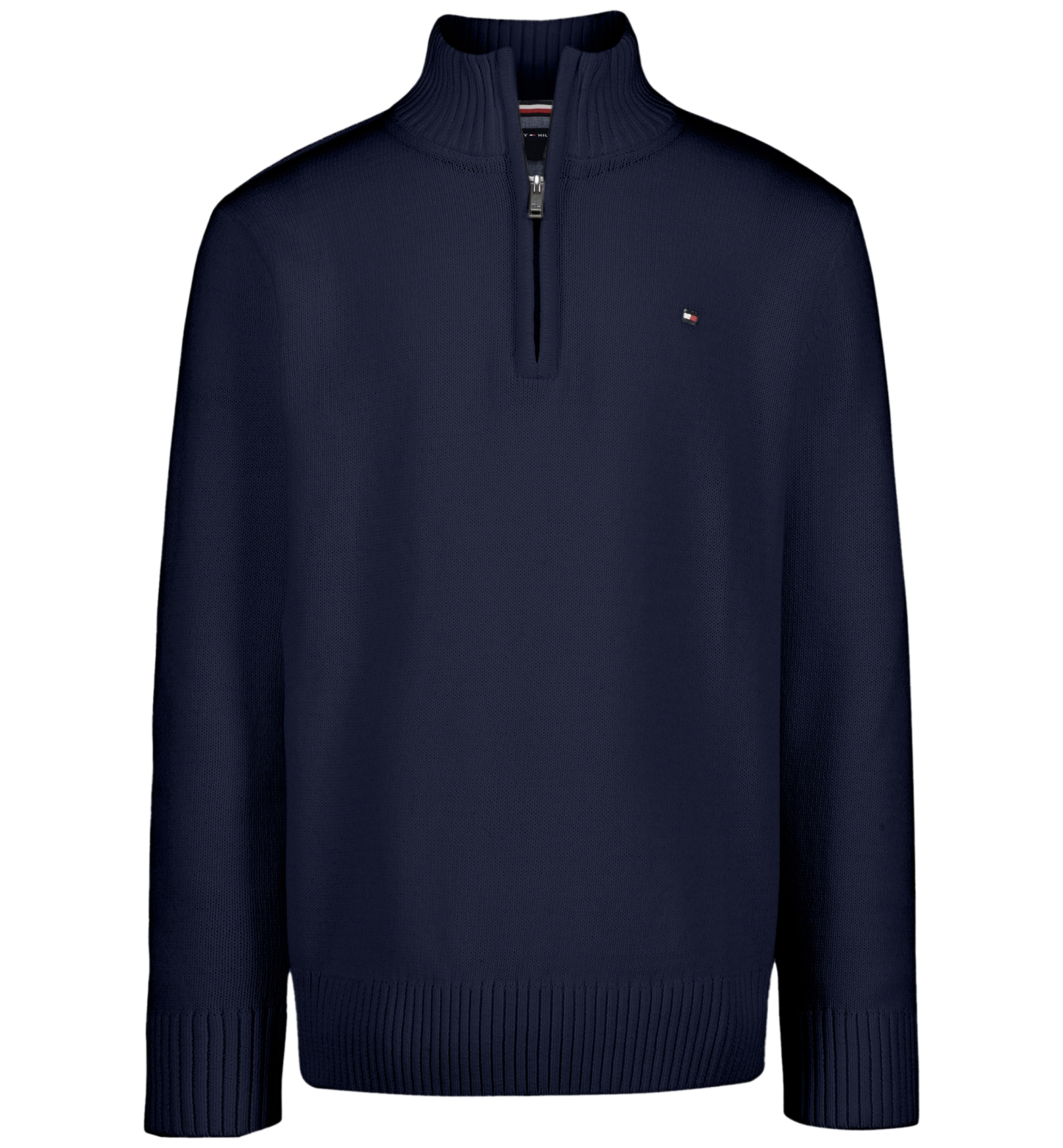 Tommy Hilfiger Boys' 8-20 Zipneck Cotton Quarter-Zip Sweater - Navy Blazer
