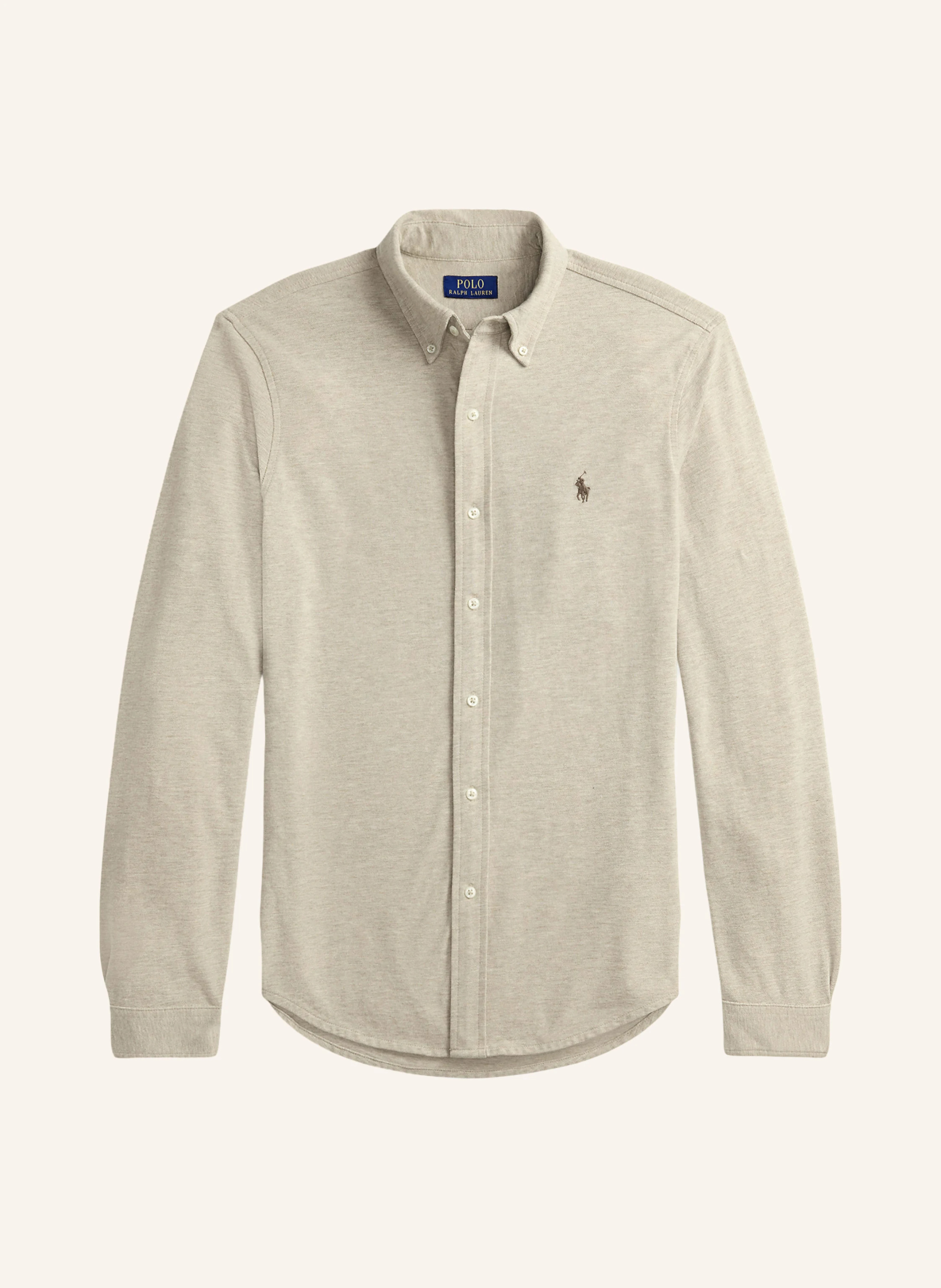 POLO RALPH LAUREN Piqué-Hemd Custom Fit – HELLBRAUN