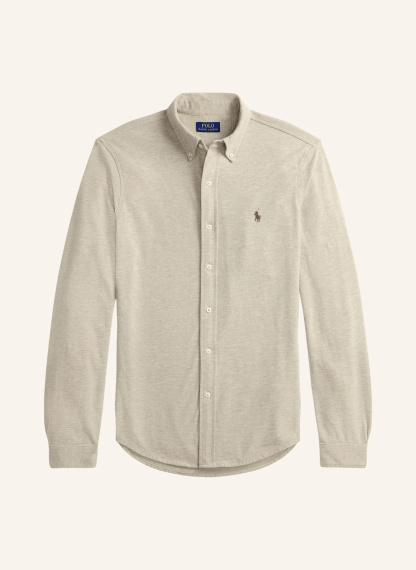 POLO RALPH LAUREN Piqué-Hemd Custom Fit – HELLBRAUN
