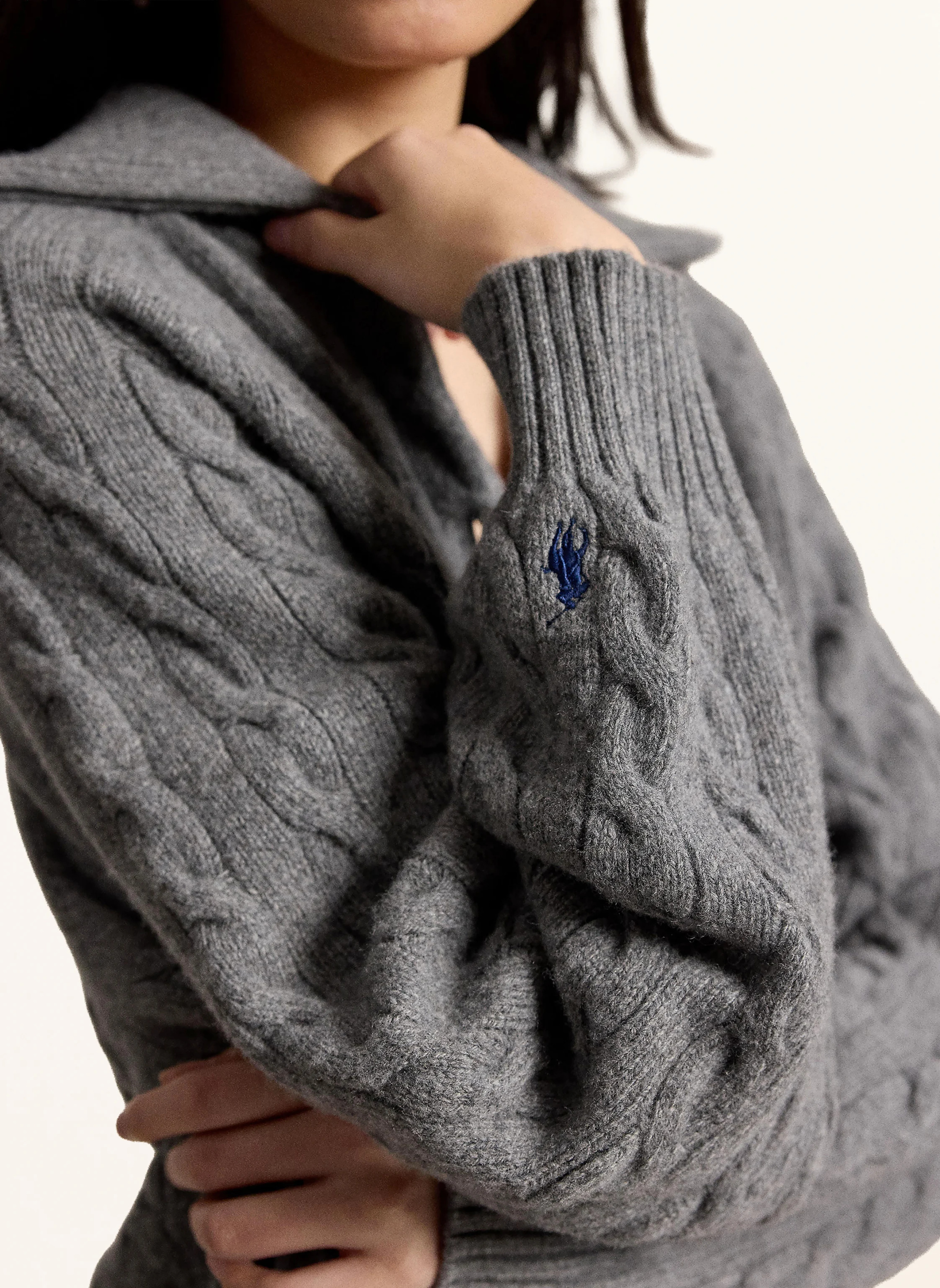 POLO RALPH LAUREN Strickjacke – GRAU