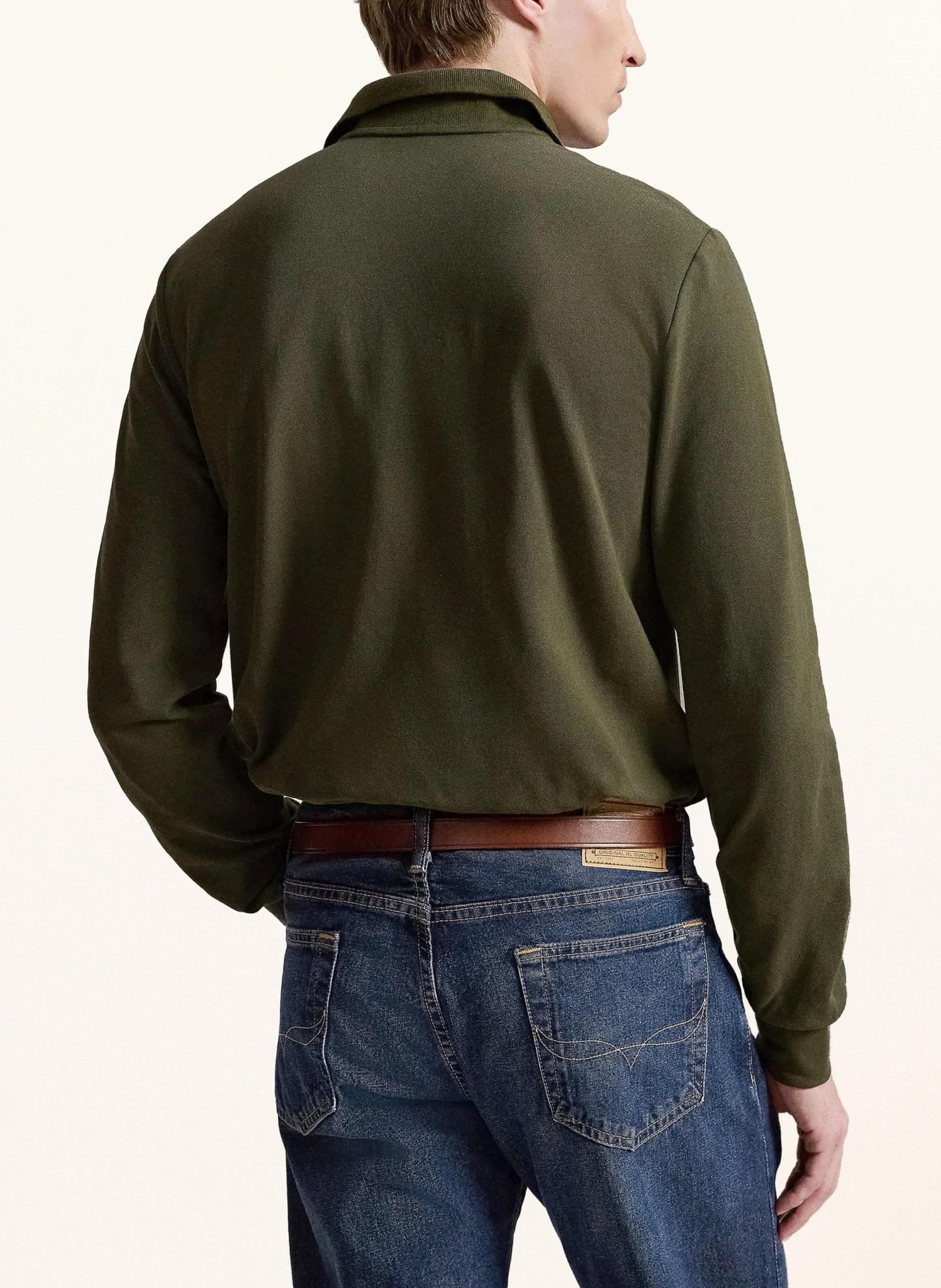 POLO RALPH LAUREN Strick-Poloshirt – KHAKI