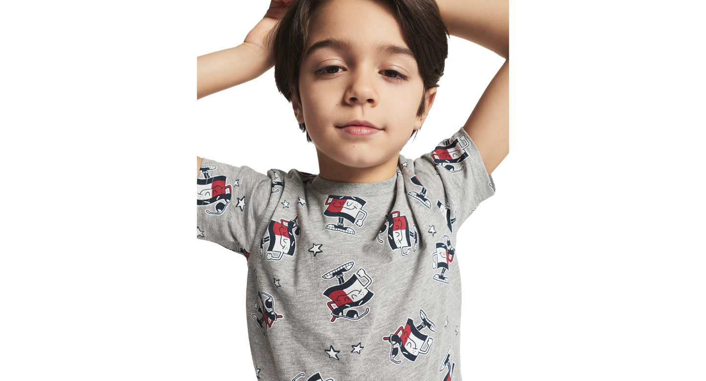 Tommy Hilfiger Boys' 2T-7 Short-Sleeve Graphic T-Shirt - Gray Heather
