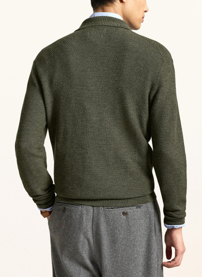 POLO RALPH LAUREN Strick-Poloshirt – OLIV