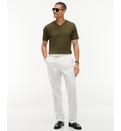 Tommy Hilfiger Men's Essential Cotton V-Neck Regular-Fit T-Shirt - Huntsman Green