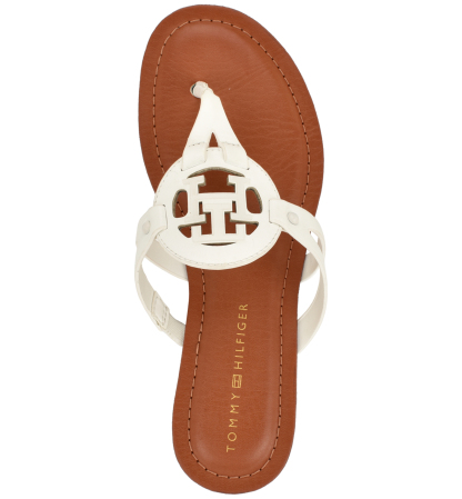 Tommy Hilfiger Women's Lerriz Logo Flat Thong Slide Sandals - White