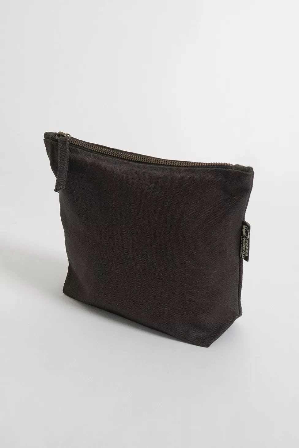 Terra Thread Organic Cotton Canvas Zippered Pouch - Dark Grey