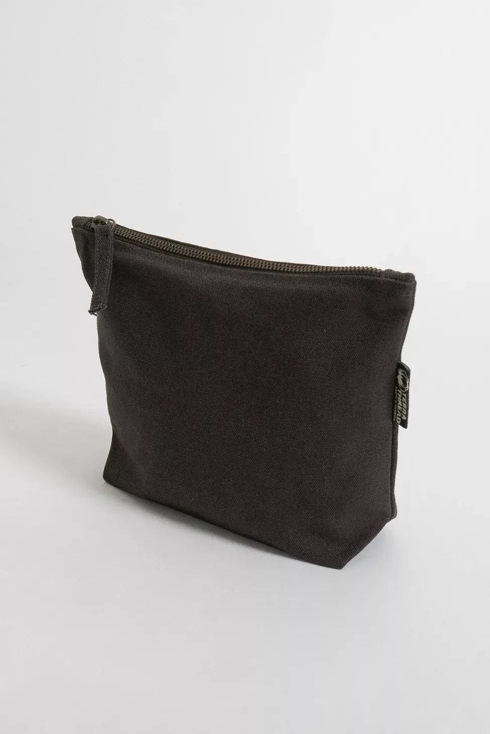 Terra Thread Organic Cotton Canvas Zippered Pouch - Dark Grey